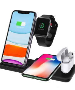 4 IN 1 Wireless Charger Stand For iPhone Apple Watch & Airpods