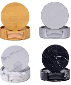 6pcs Home Decor Marble Drink Coasters