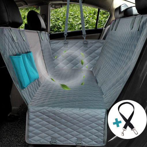 Dog Car Seat Cover Hammock Cushion Protector With Zipper And Pockets
