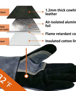 14inch/16inch Heat Resistant  Work Welding Gloves