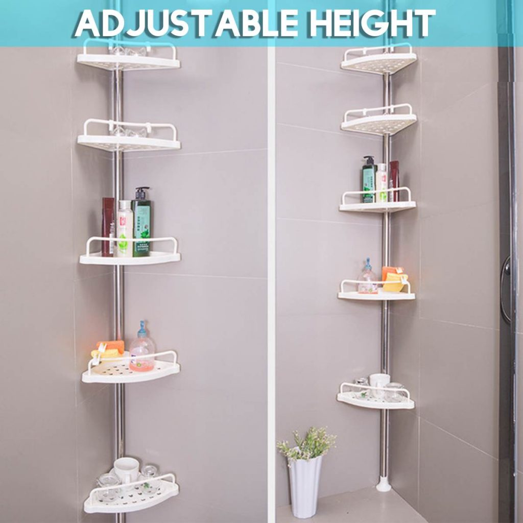 shower corner pole caddy