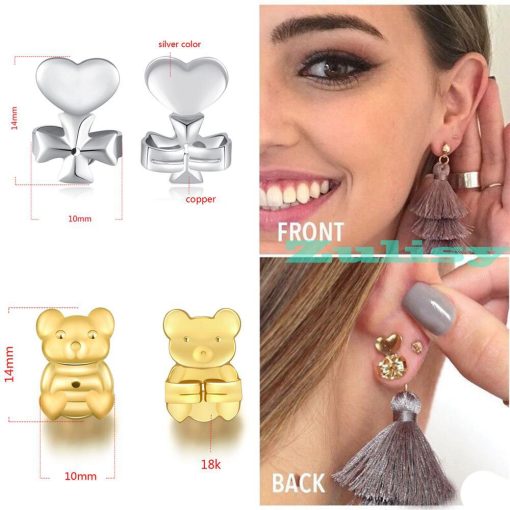 Earring Backs Lifters Multi-Shape {6pcs/3pair-925 sterling silver}