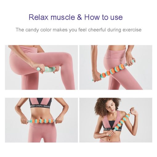 Deep Tissue Muscle Roller Massage Stick With Spiky Balls