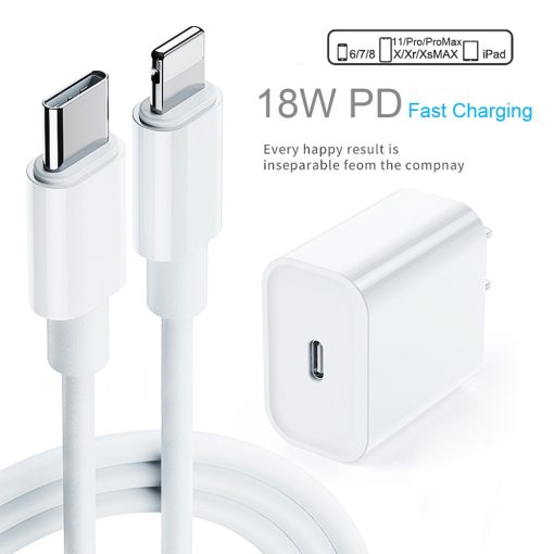 18W PD Fast Charging Type-C Wall Charger For iPhone 12