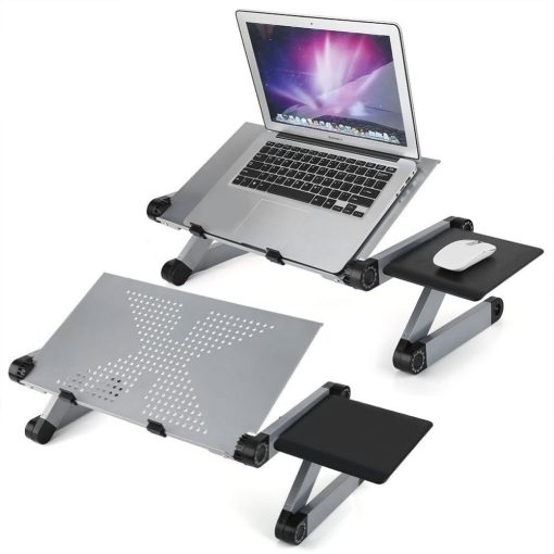 Portable Adjustable Aluminum Laptop Stand for Bed Desk Sofa Couch