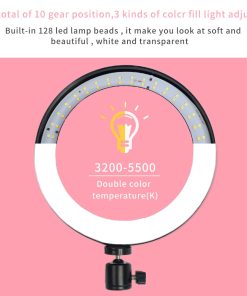 10″ LED Ring Light with Stand for Photography Selfie Smartphone Makeup Video Studio