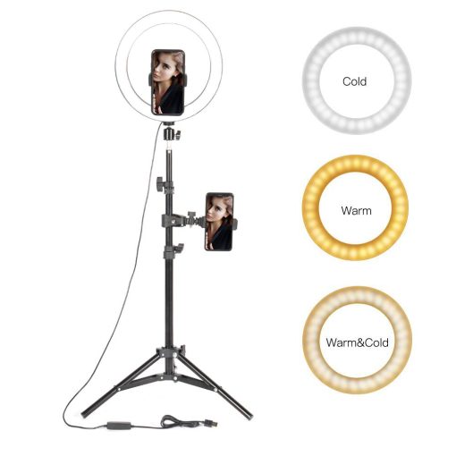 10″ LED Ring Light with Stand for Photography Selfie Smartphone Makeup Video Studio