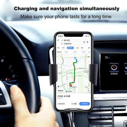 Qi Wireless Car Charger Mount For iPhones 10W Fast Wireless Charging Car Phone Holder