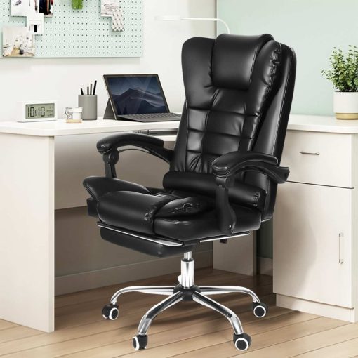 Ergonomic Gaming Chair with Adjustable Footrest, Armrest, Height & Upto 180 Degree Lying Design Neck Lumber Support