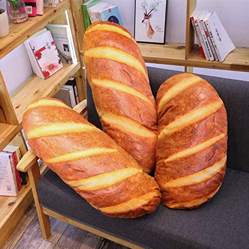 3D Simulation Bread Shape Pillow Soft Lumbar Back Cushion 3