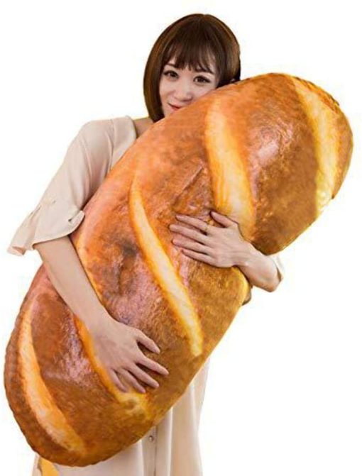 3d Baguette bread pillow