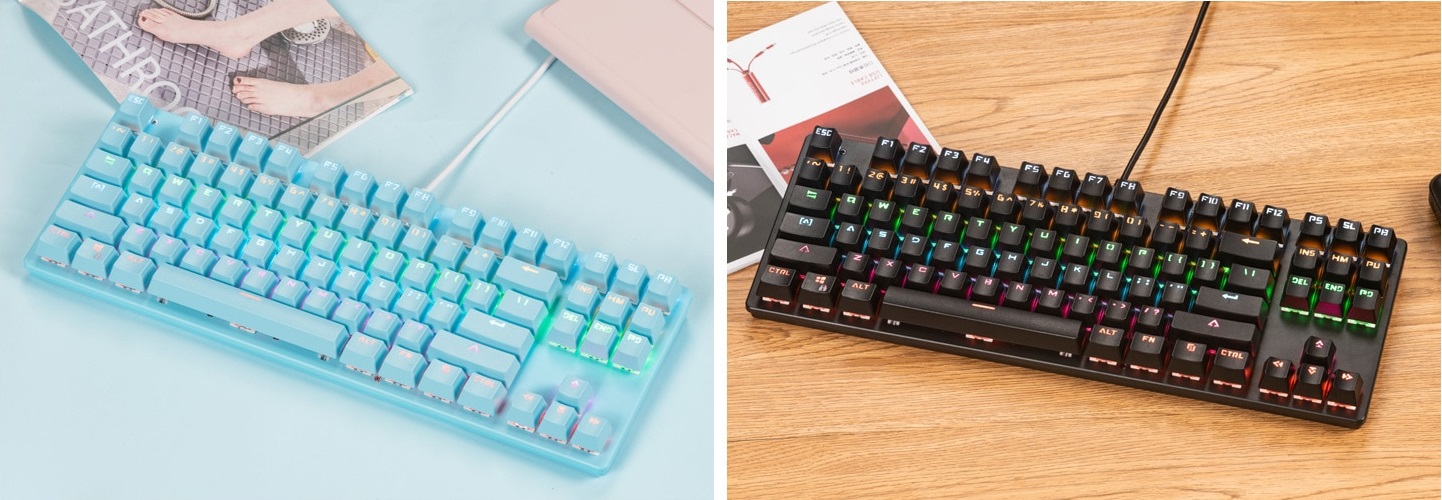 87 key mechanical keyboard for macbook 4 colors and usb