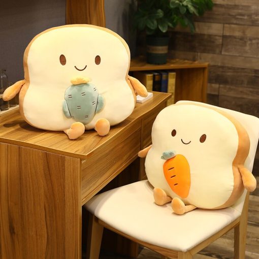 Funny Sliced Bread Plush With Blanket Inside