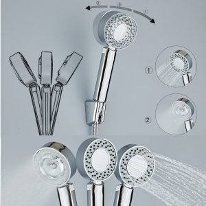 high pressure shower head with handle