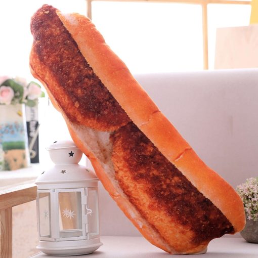 Creative Funny Food Pillow Plush Shape Bread Burger Baguette