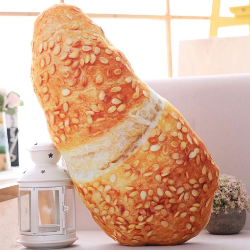Creative Funny Food Pillow Plush Shape Bread Burger Baguette