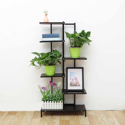 5 Tiers Indoor Wooden Iron Plant Stand Rack Display Shelf