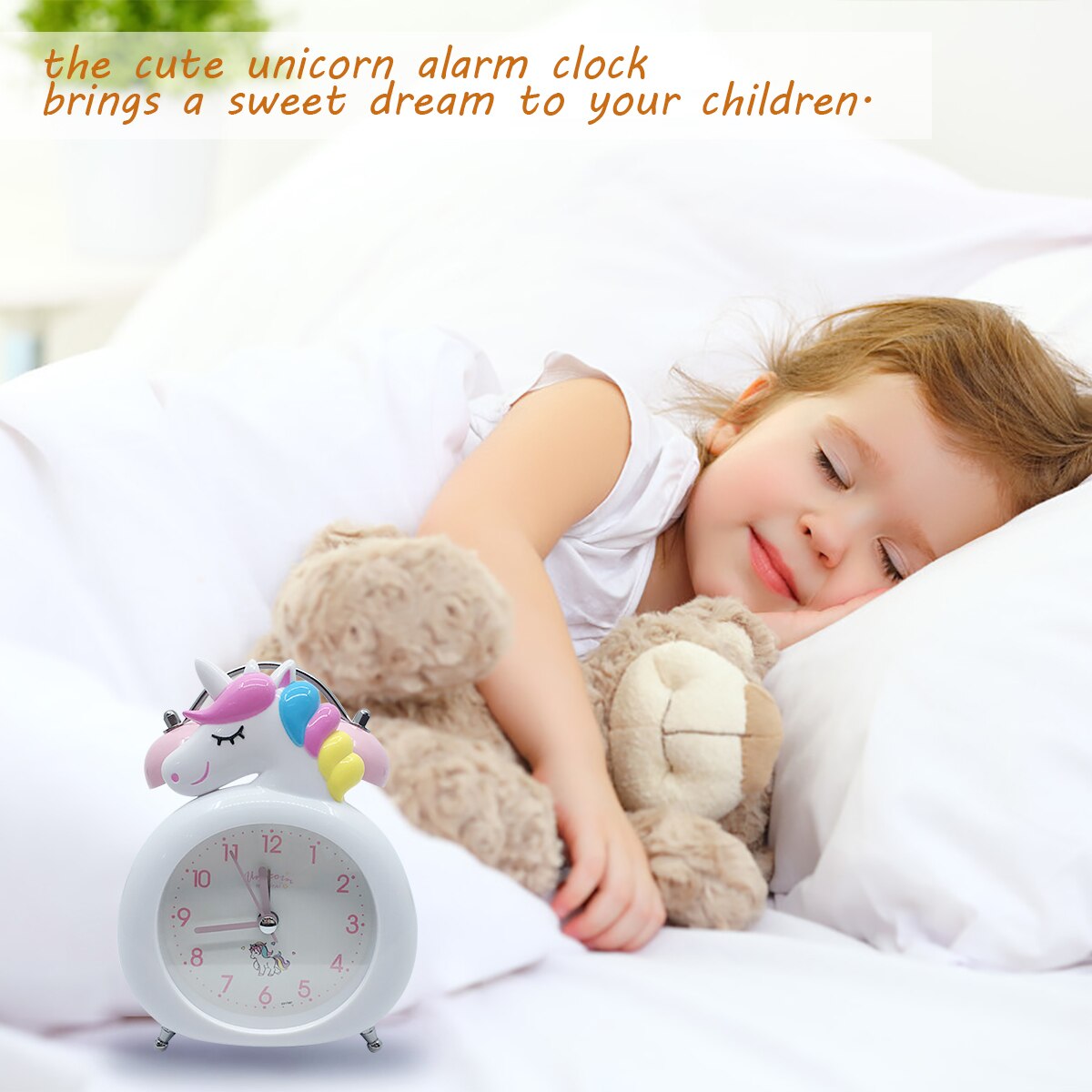 Cute Unicorn Alarm Clock for Kids bedroom