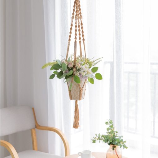Handmade macrame plant hanger flower pot hanger for wall decoration