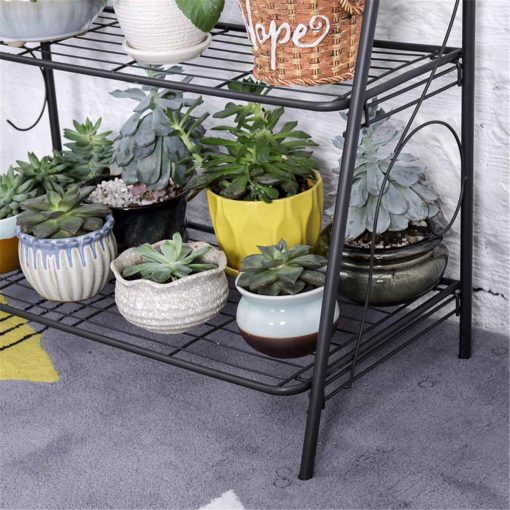 Iron 3-layers Plant Stand Succulent Shelf Rack Simple Indoor Plant Rack