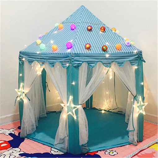 Princess Tent Castle Teepee Tent for Kids With LED Lights
