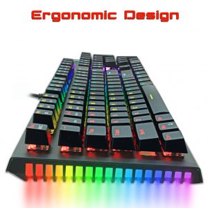 Ergonomic designed gaming mechanical keyboard