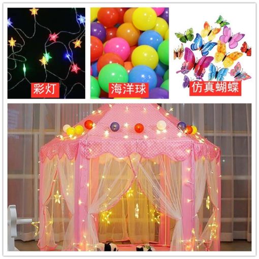 All in one Portable Princess Tent with LED light