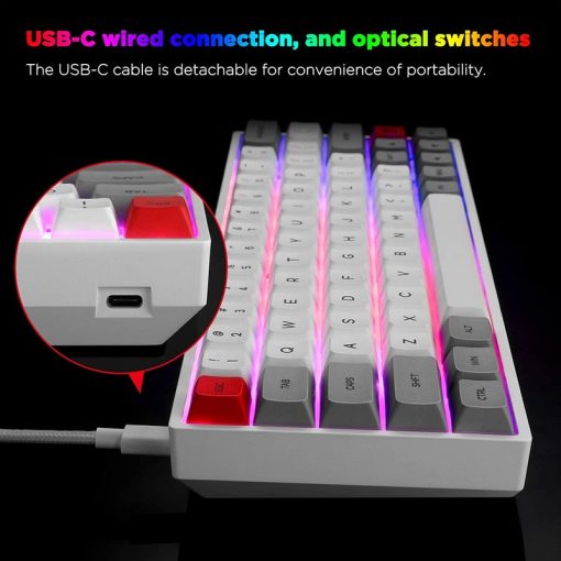 SK64 Wireless Mechanical Keyboard RGB Backlit for Mac/ Gaming