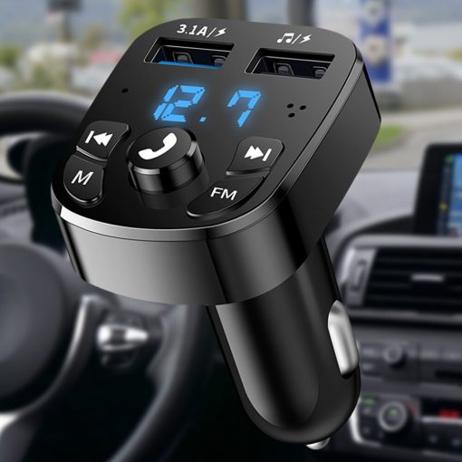 Bluetooth FM Transmitter Car Player & USB Charger