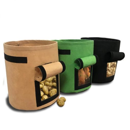 3pcs Bet Potato Grow Bags with Side Opening (4,7,10 Gallons)