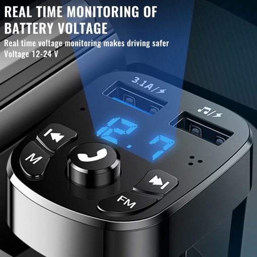 Bluetooth FM Transmitter Car Player & USB Charger