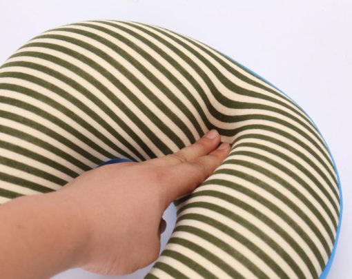 Microbead Neck Pillow Stripe Printing Travel U Shaped Neck Pillow