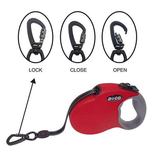 Grippy Automatic Retractable Reflective Nylon Dog Leads
