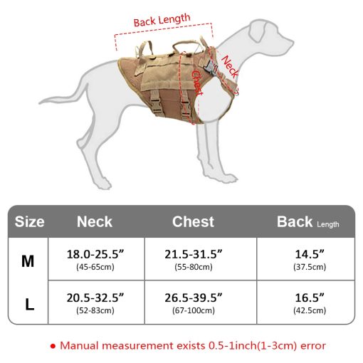 Tactical Military Strong Dog Harness for No Pull with Pouches