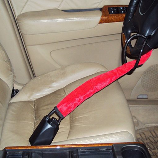 Anti Theft Car Steering Wheel Lock with Seat Belt Buckle