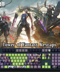 108 Keys Tower of Fantasy Keycaps Profile PBT Dye-Sub Mechanical Keyboard Keycap Backlight animation Keycap For MX Switch