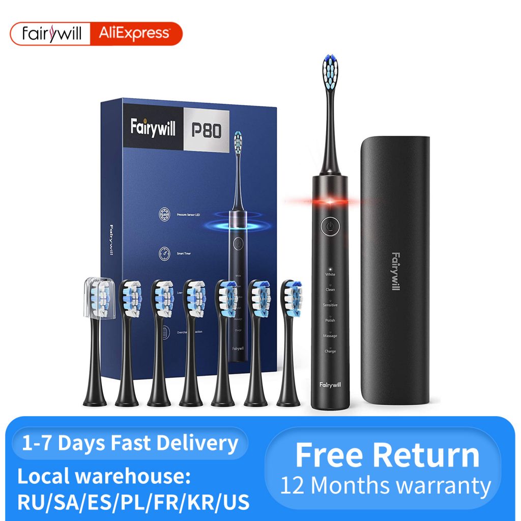 P80 Pressure Sensor Electric Toothbrush Free Shipping Worldwide Kivaj