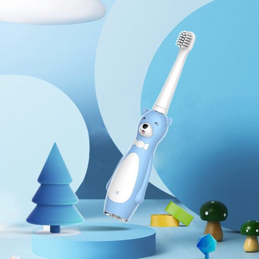 Soft Bristles Kids Electric Toothbrush Sonic Wave 3-12 Years Old Children