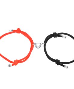 Heart Shaped Magnetic Couples Bracelets 2pcs