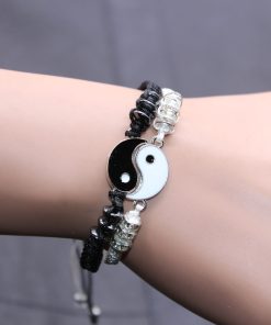 Yin Yang Lover Charm Bracelets Set for Couple