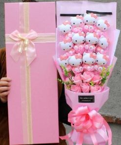 Cute Soap Flower Sanrio Hello Kitty Plush Bouquet