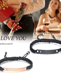 Personalized Custom Couple Bracelets for Women and Men
