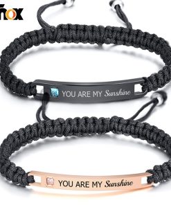 Personalized Custom Couple Bracelets for Women and Men