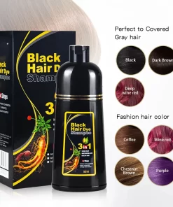 Shampoo that Colors Hair Black 3in1 Instant Gray to Black Dye Shampoo