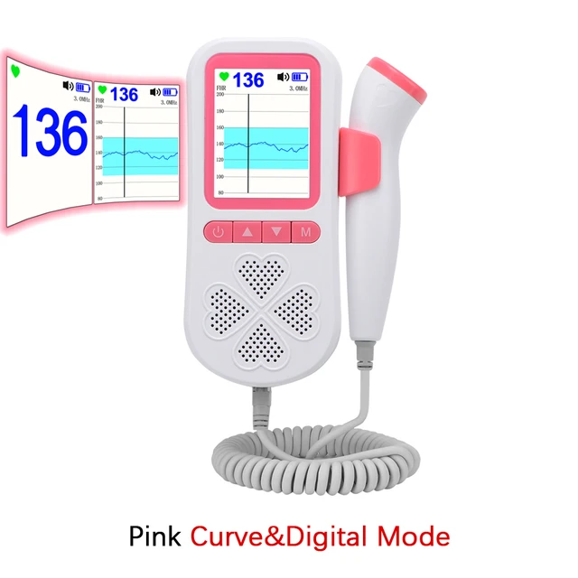 Upgraded 3.0MHz Doppler at Home Pregnancy Fetal Heart rate Monitor ...