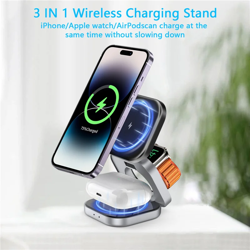 K310 Foldable Magnetic Wireless Charger Stand