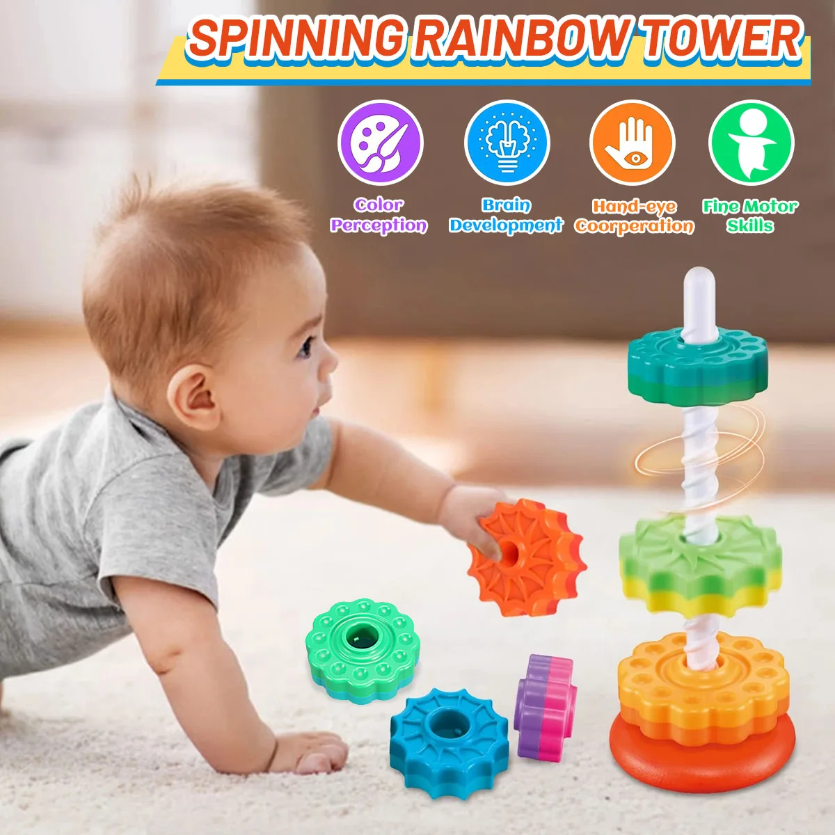 RCT360 Montessori Rotating Colorful Tower