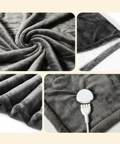 Flannel Electric Heated Blanket Bed Warmer Soft Nap Throw with 9 Heating Levels &12 Hours auto-Off 5S Fast Heat Up Washable