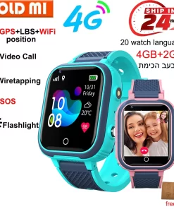 KVK4G 4G Smart Watch for Kids with Camera, GPS, and Waterproof Design